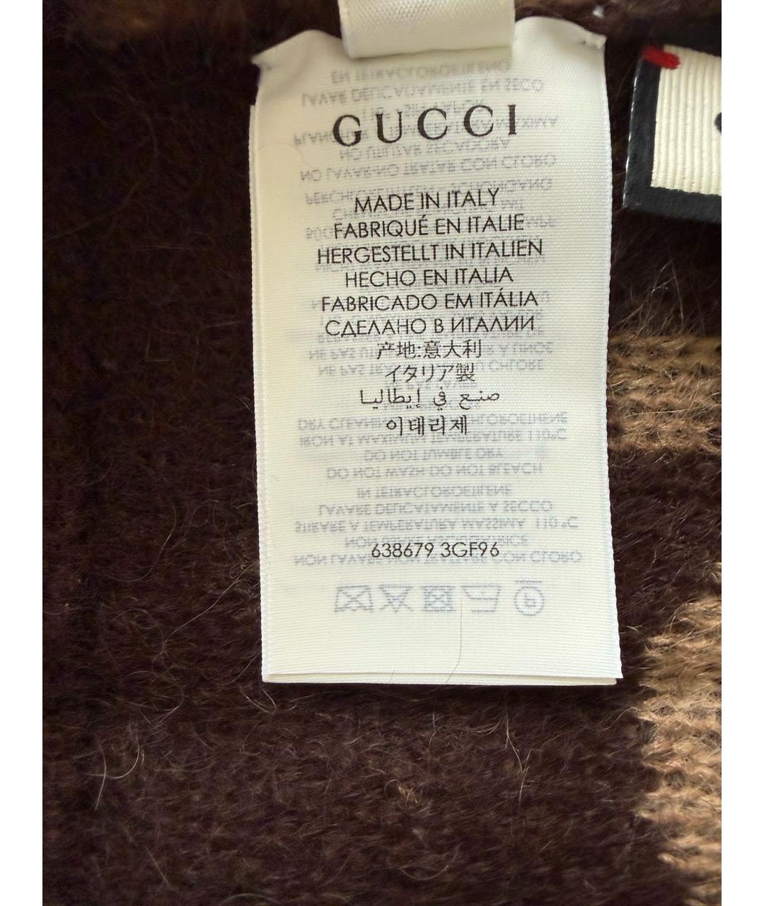 GUCCI Коричневая шапка, фото 4