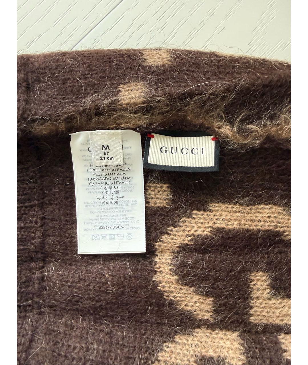 GUCCI Коричневая шапка, фото 3