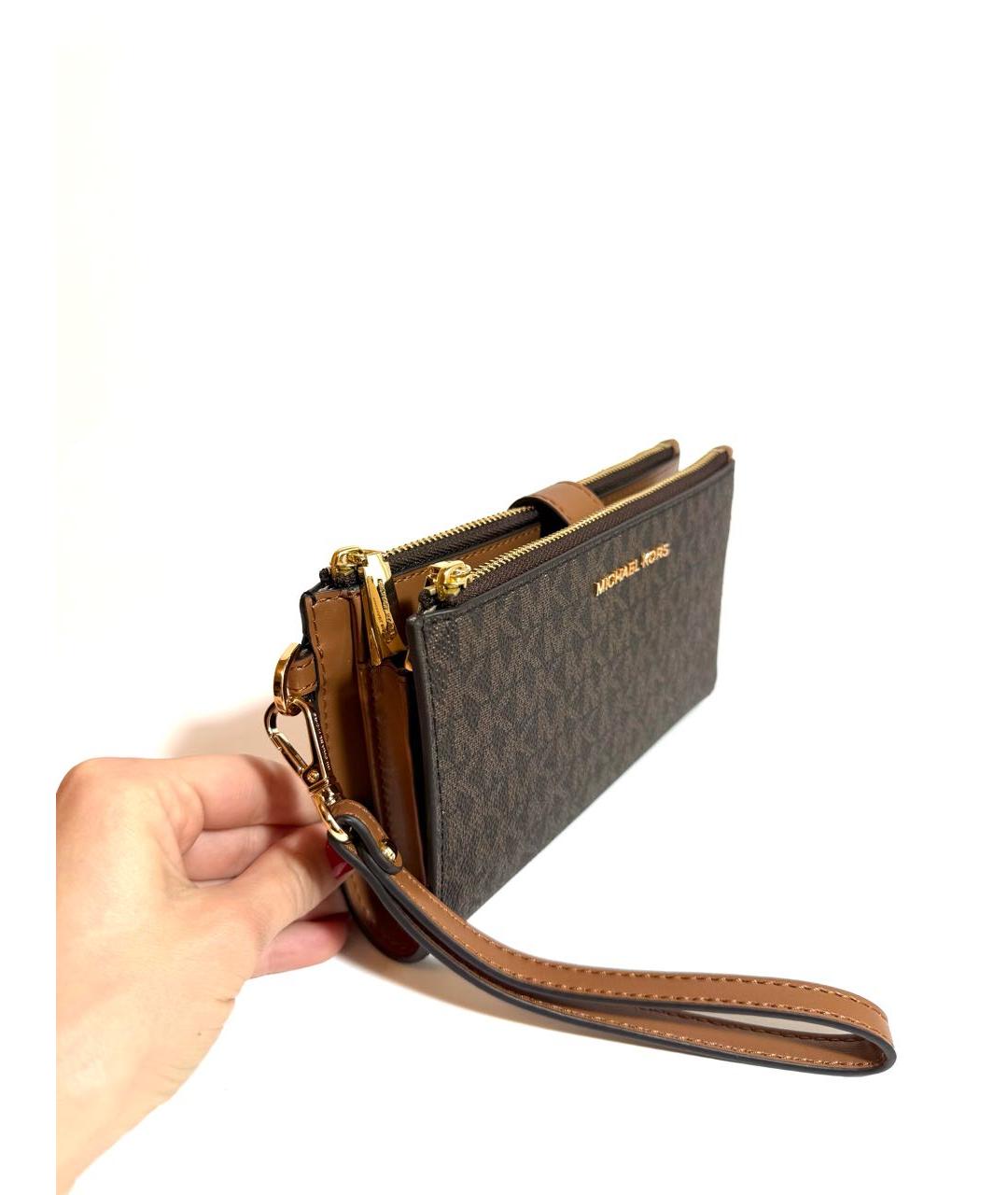 MICHAEL KORS Коричневый кожаный кошелек, фото 2