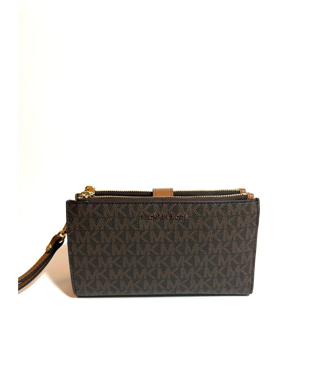 MICHAEL KORS Коричневый кожаный кошелек, фото 8