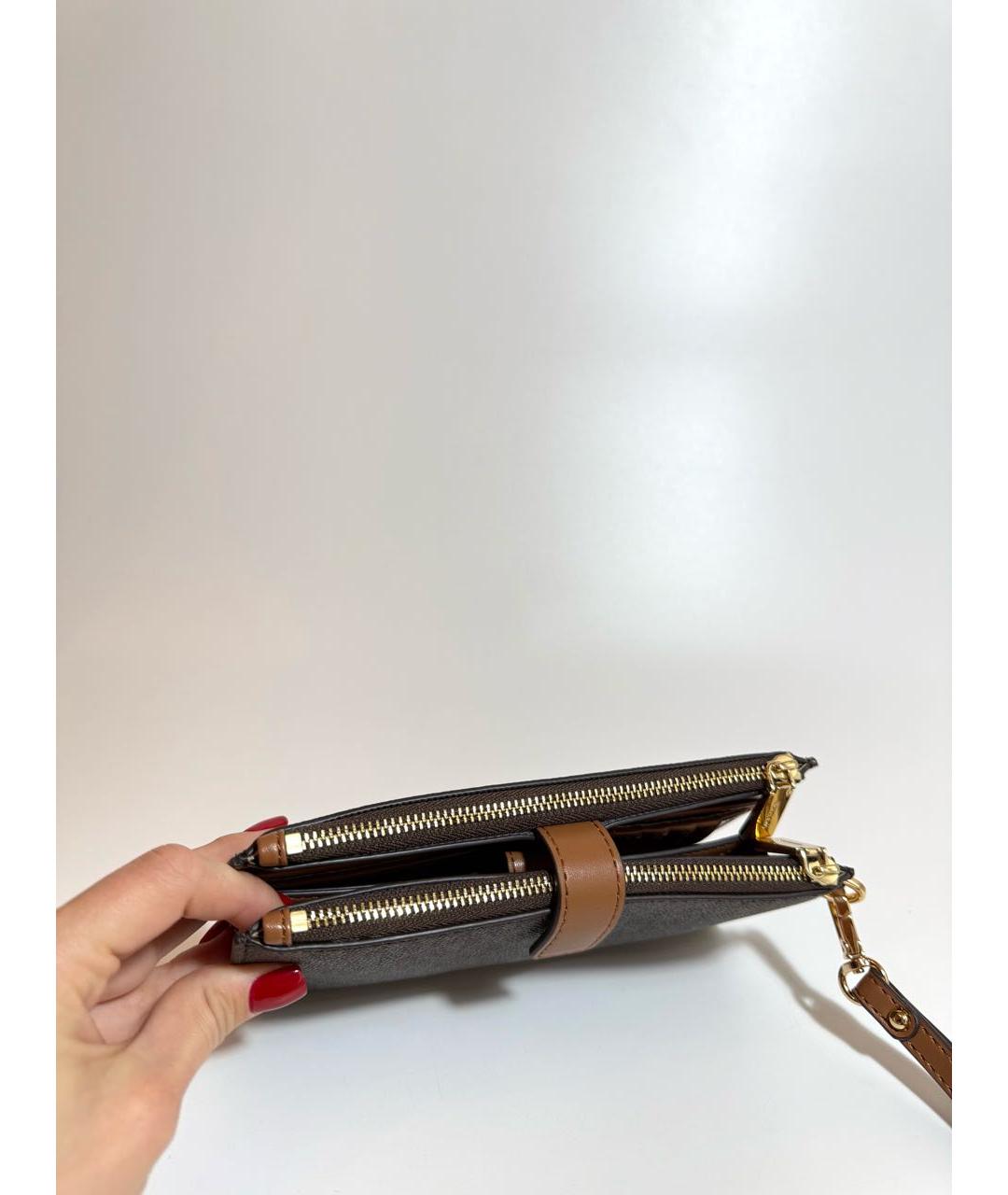 MICHAEL KORS Коричневый кожаный кошелек, фото 4