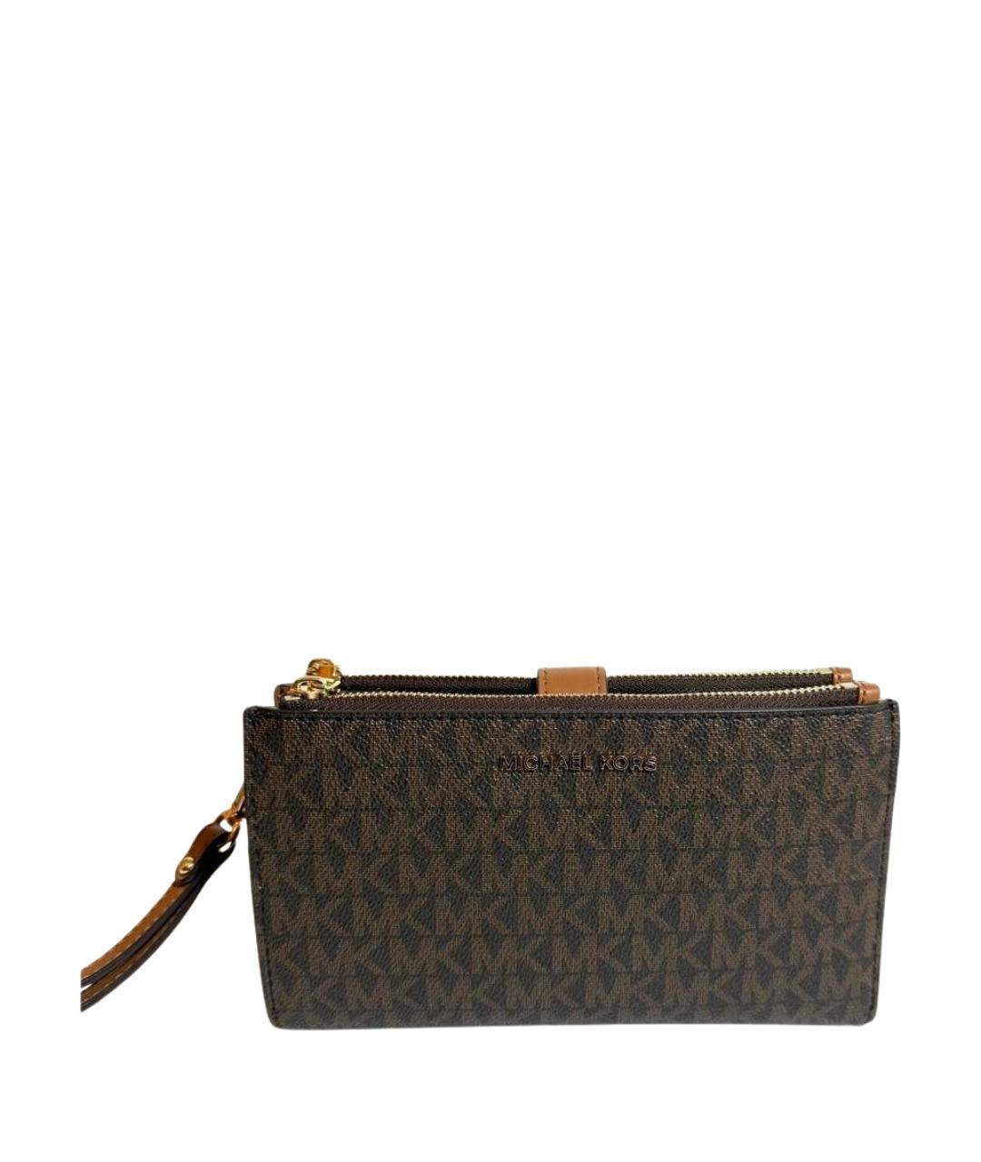 MICHAEL KORS Коричневый кожаный кошелек, фото 1