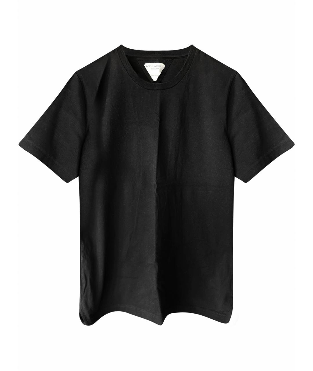 BOTTEGA VENETA Черная хлопковая футболка, фото 1