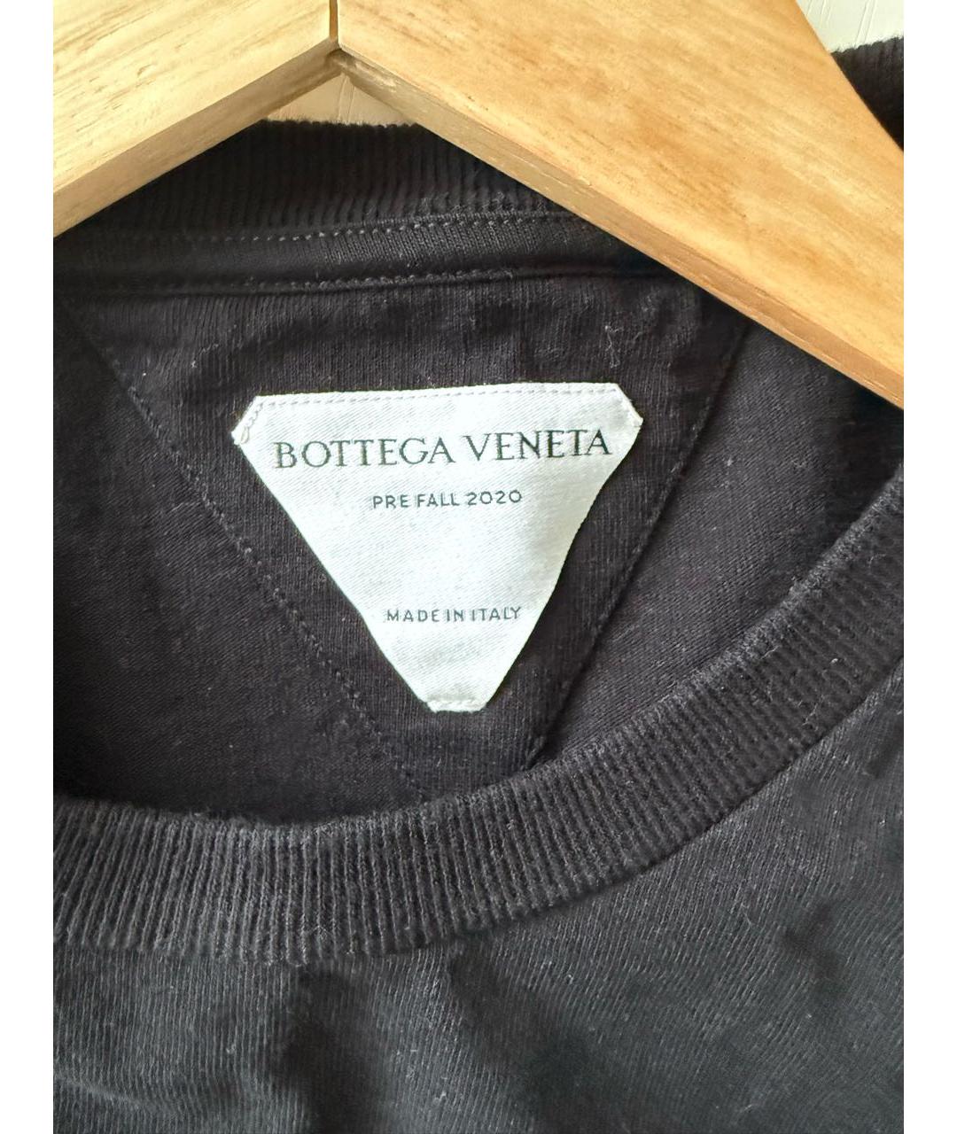 BOTTEGA VENETA Черная хлопковая футболка, фото 3