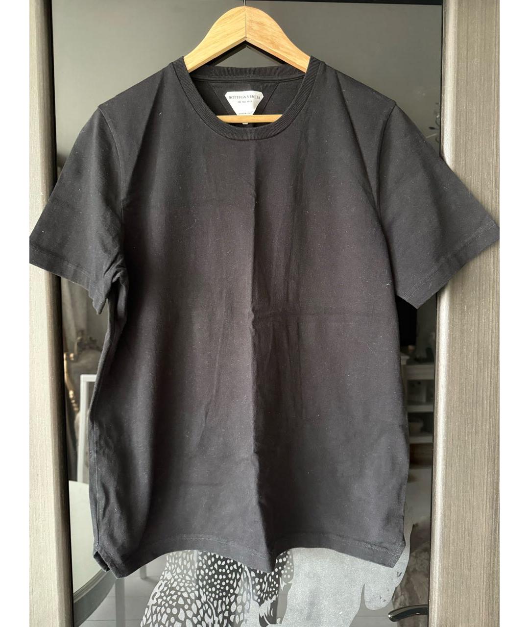 BOTTEGA VENETA Черная хлопковая футболка, фото 7