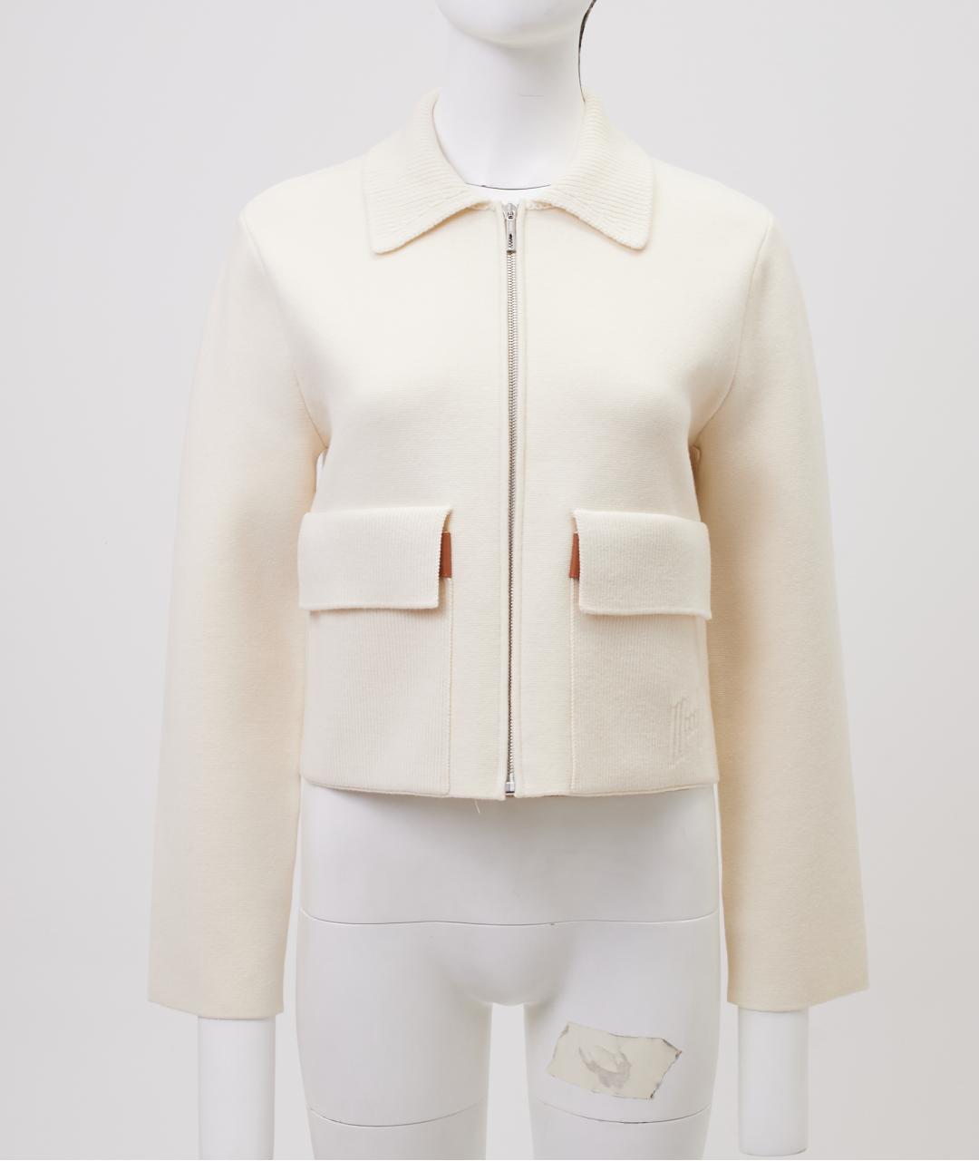 HERMES Бежевый шерстяной кардиган, фото 7