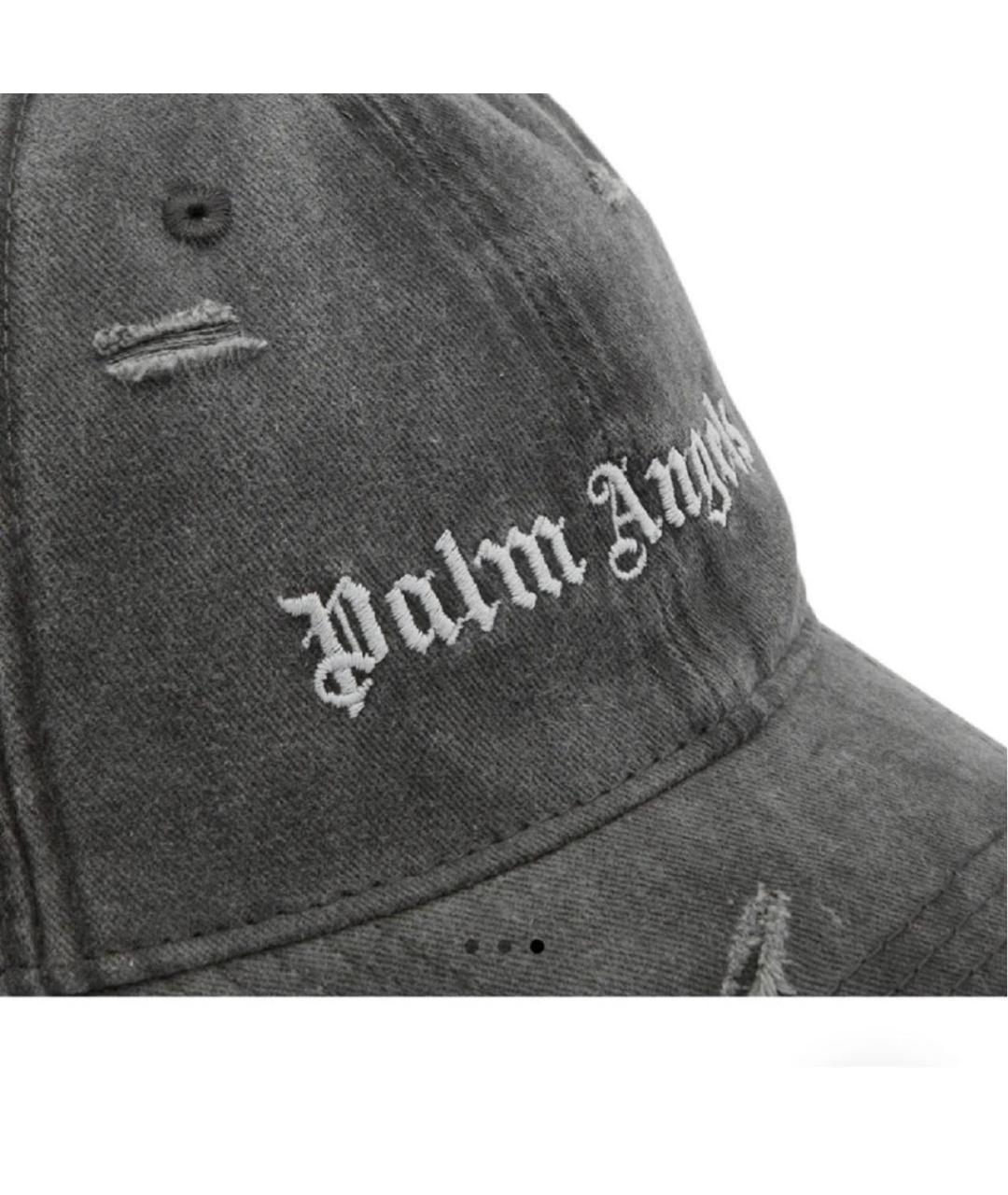 PALM ANGELS Серая хлопковая кепка/бейсболка, фото 2