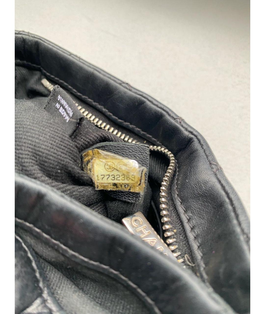 CHANEL Черная кожаная сумка через плечо, фото 7