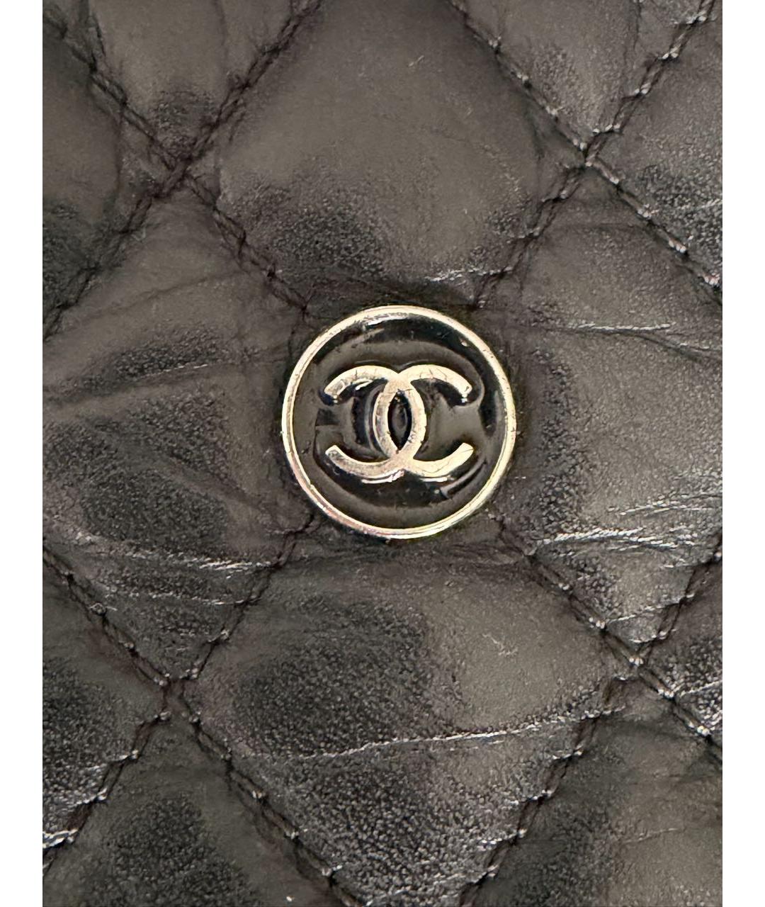 CHANEL Черная кожаная сумка через плечо, фото 4