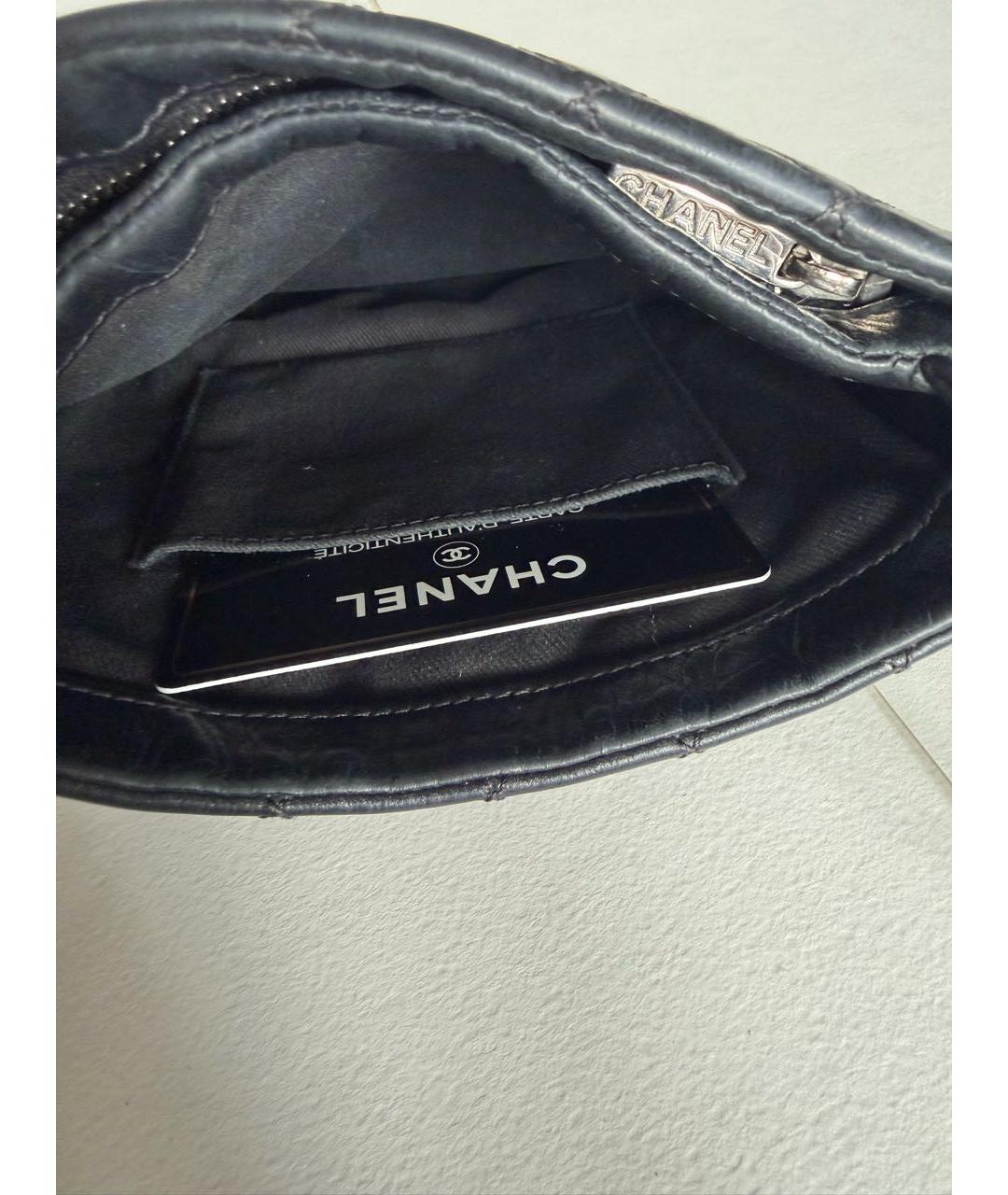 CHANEL Черная кожаная сумка через плечо, фото 3