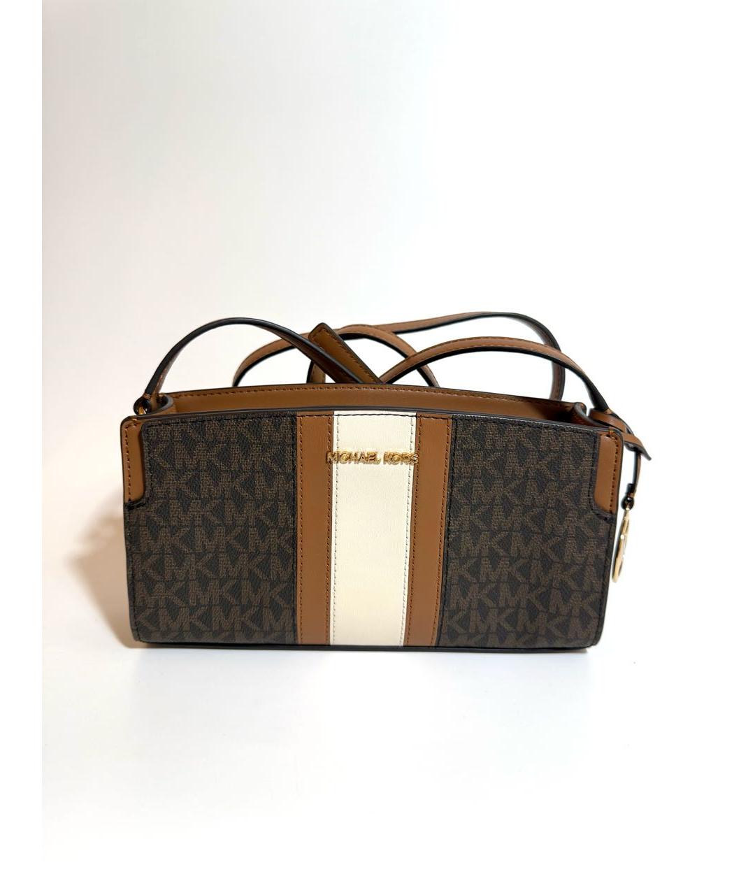 MICHAEL KORS Коричневая кожаная сумка через плечо, фото 6