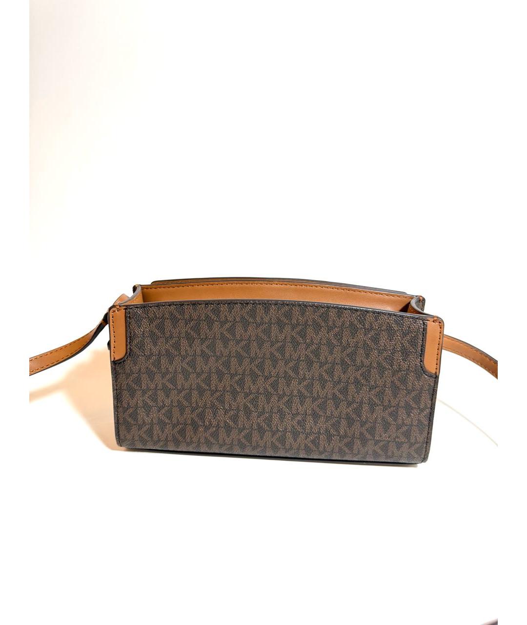 MICHAEL KORS Коричневая кожаная сумка через плечо, фото 3