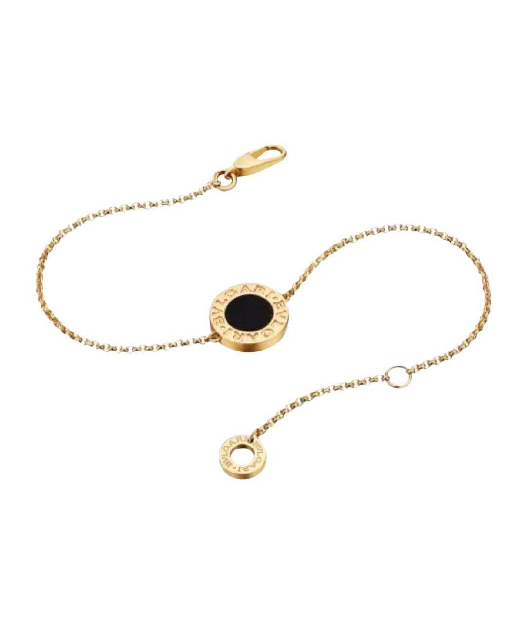BVLGARI Черный браслет из желтого золота, фото 1