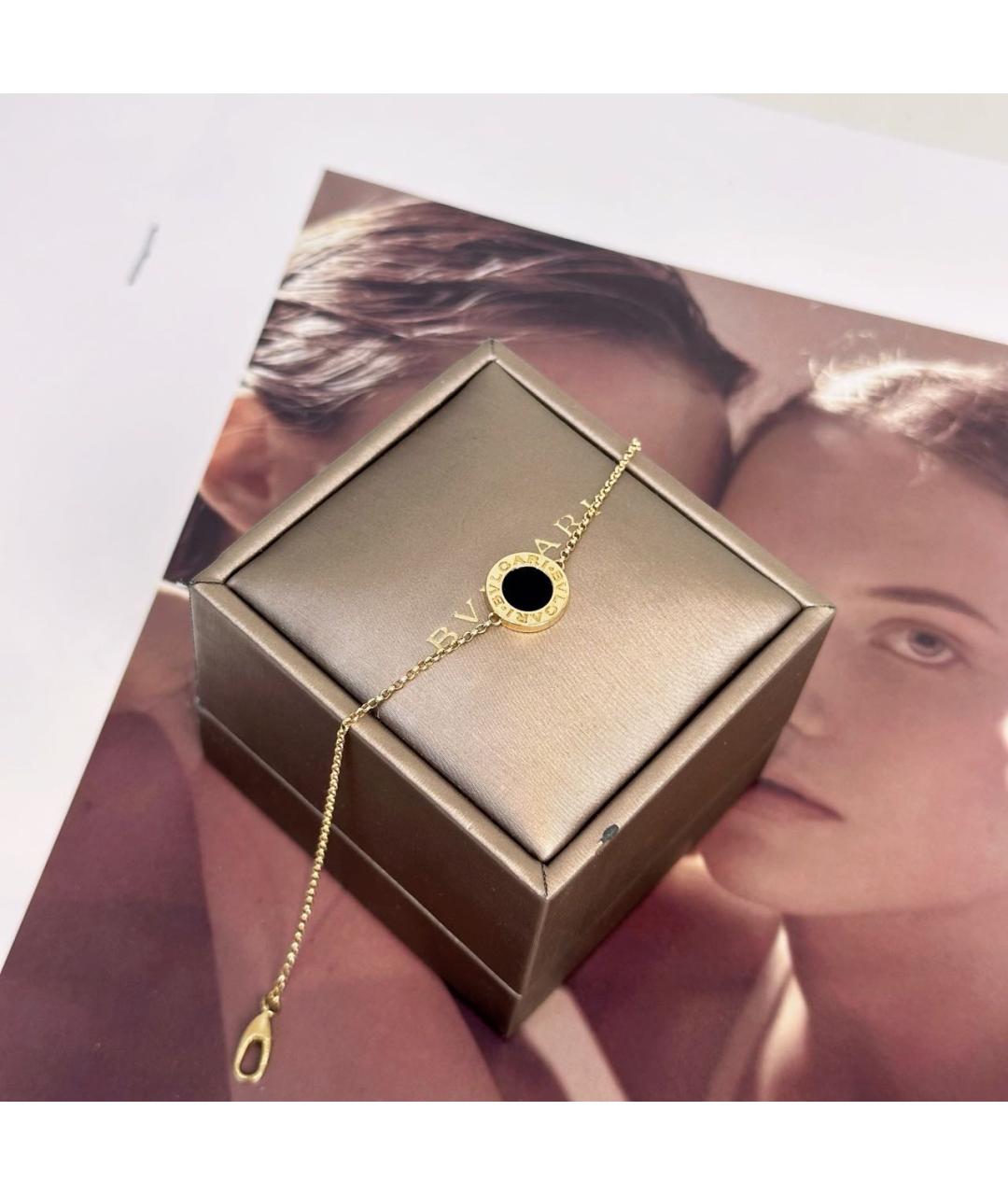 BVLGARI Черный браслет из желтого золота, фото 4