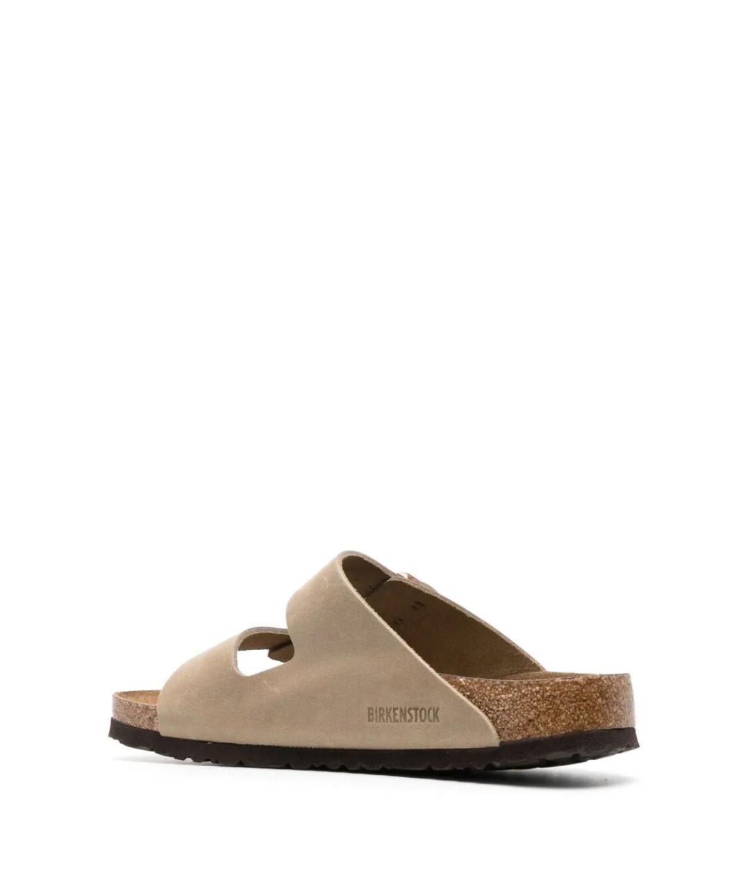 BIRKENSTOCK Бежевые кожаные сандалии, фото 3