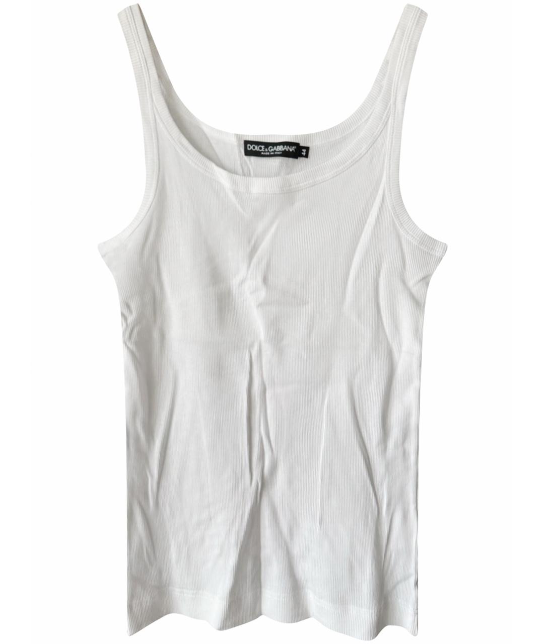 DOLCE&GABBANA Белая хлопковая майка, фото 1