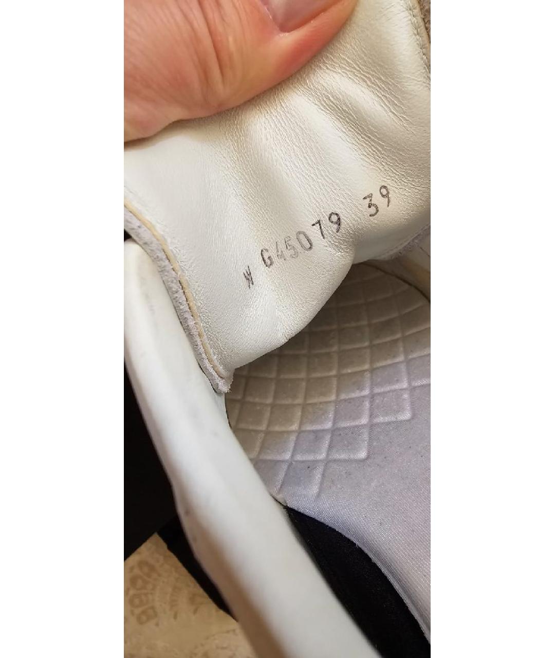 CHANEL Белые кожаные кеды, фото 5