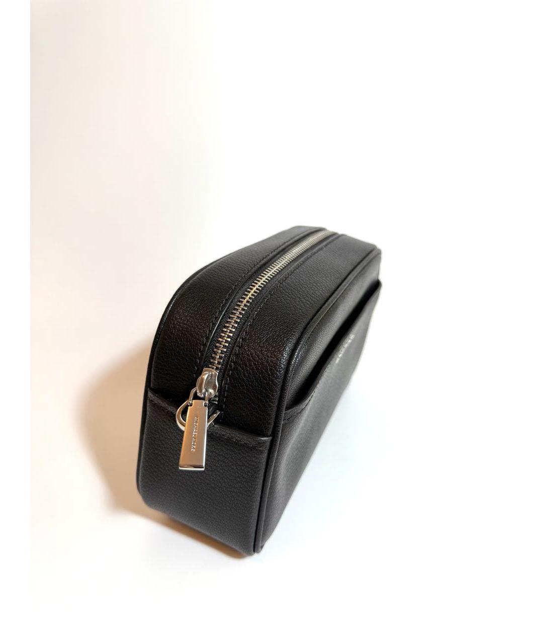 MICHAEL KORS Черная кожаная сумка через плечо, фото 2