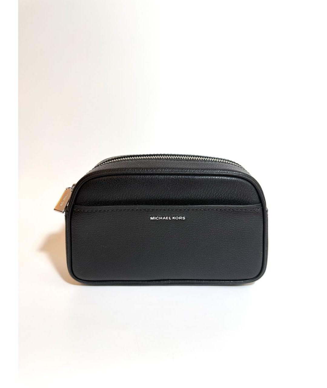 MICHAEL KORS Черная кожаная сумка через плечо, фото 7