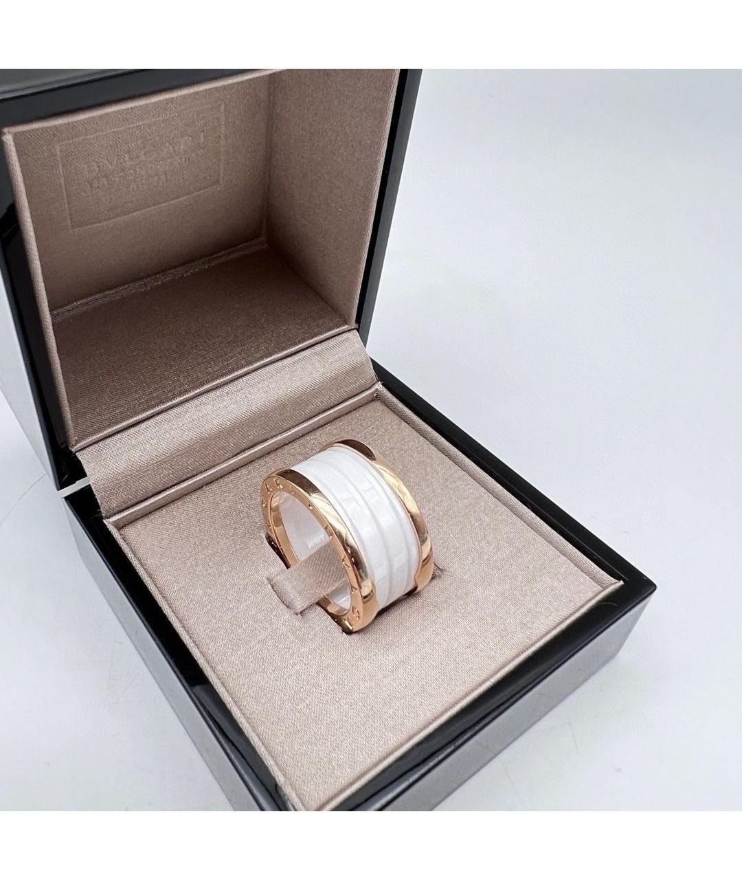 BVLGARI Белое кольцо из розового золота, фото 2