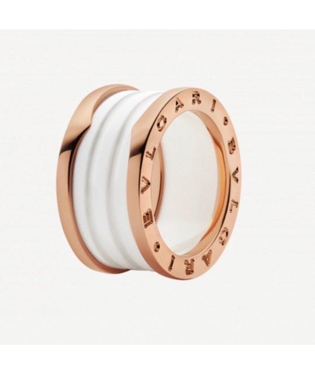 BVLGARI Белое кольцо из розового золота, фото 6