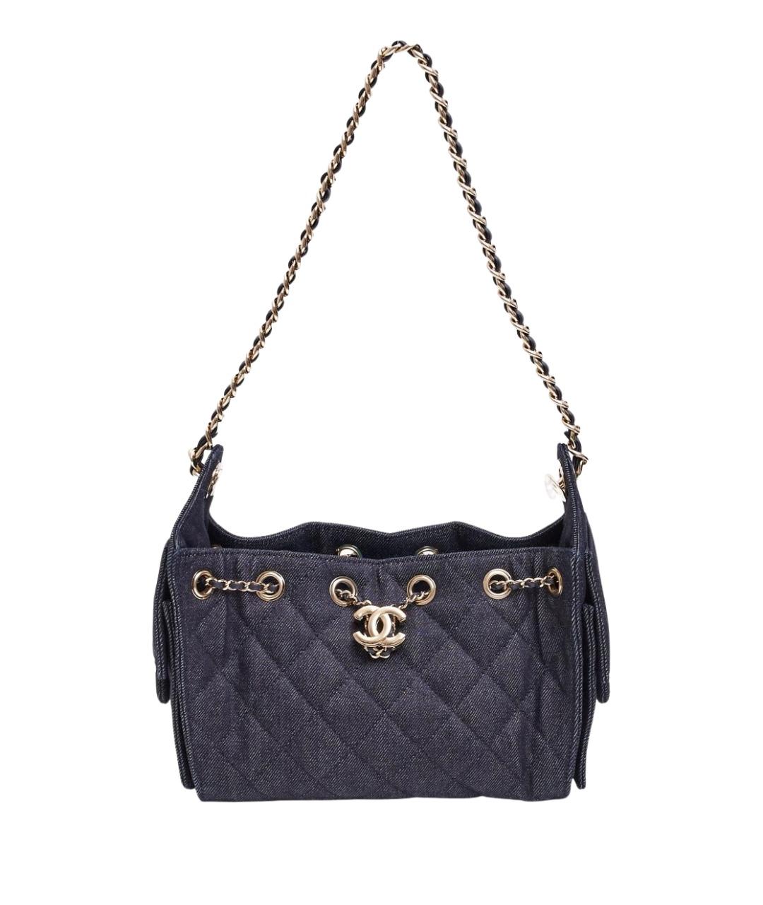 CHANEL Черная деним сумка тоут, фото 1