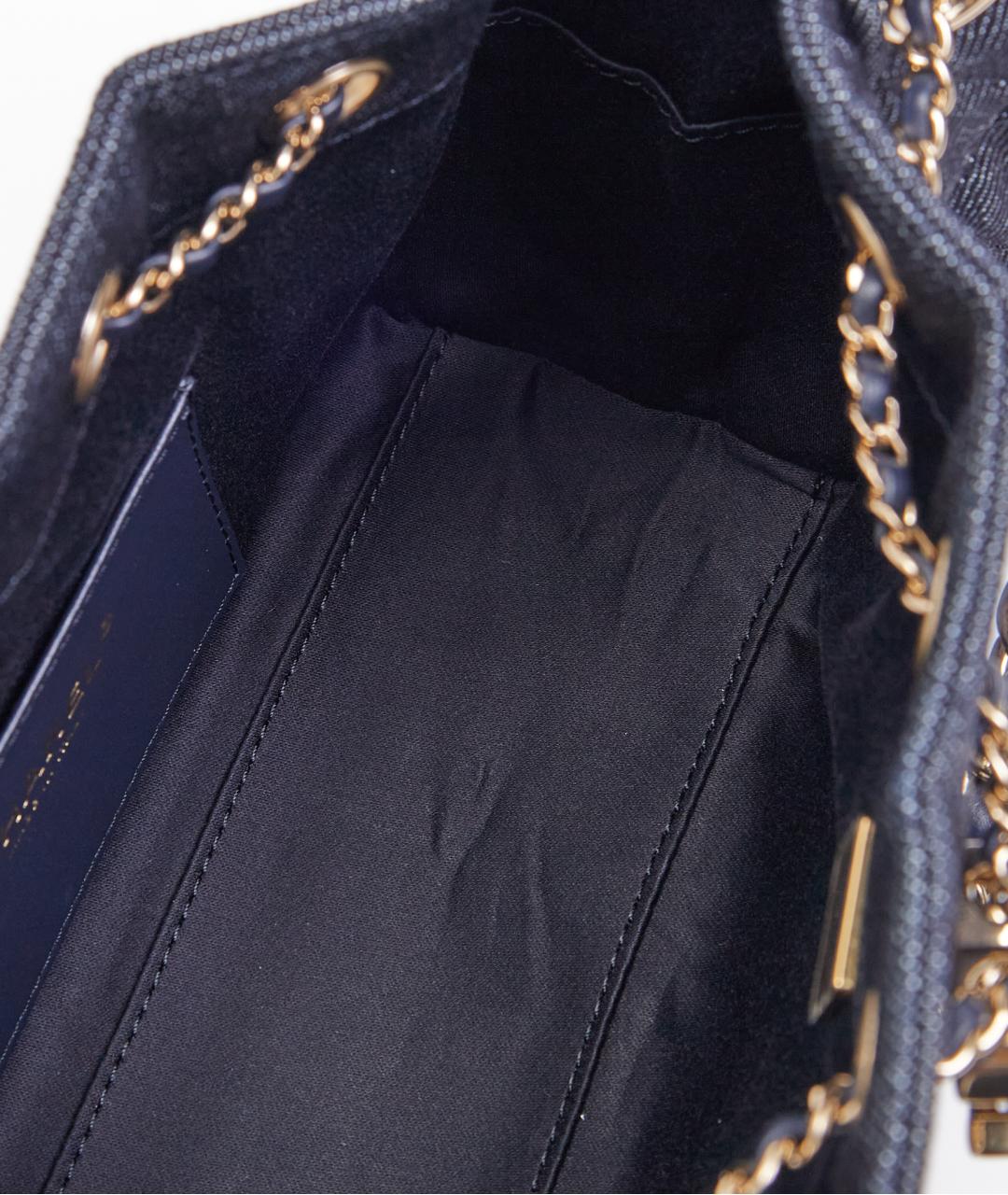 CHANEL Черная деним сумка тоут, фото 8