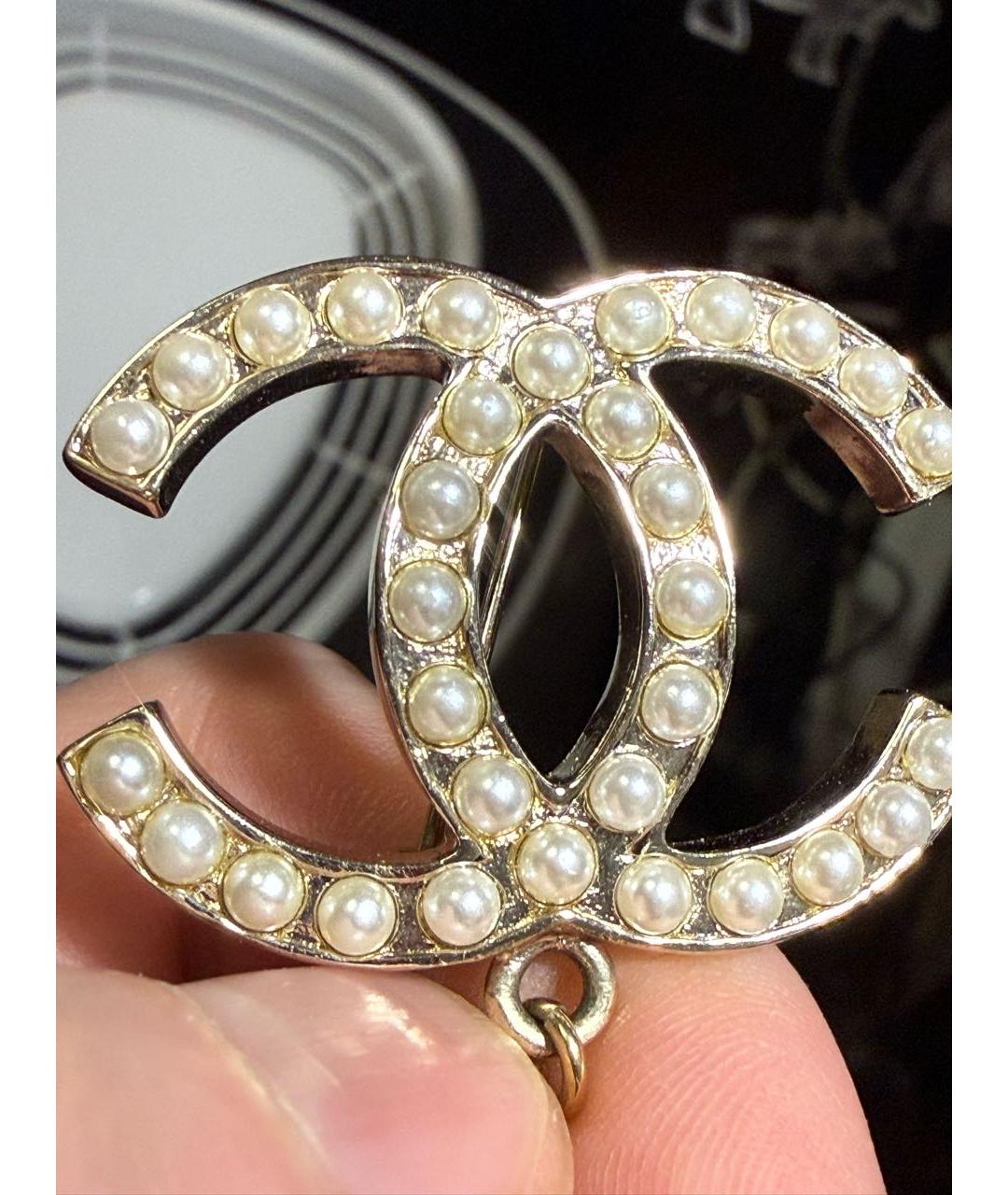 CHANEL Золотая жемчужная булавка / брошь, фото 3