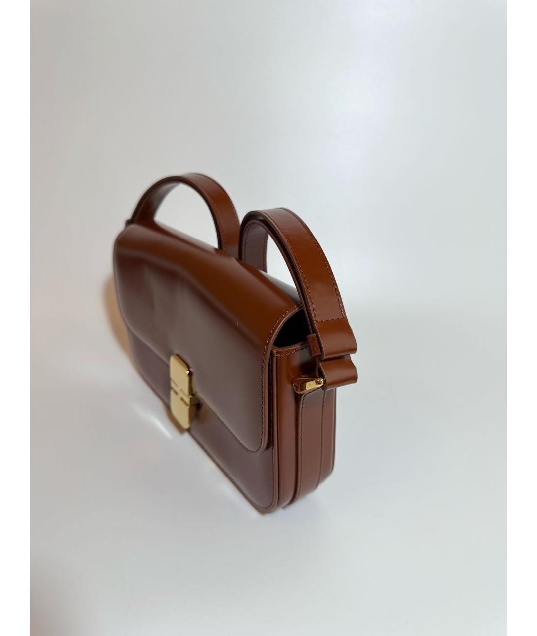 A.P.C. Коричневая кожаная сумка через плечо, фото 2