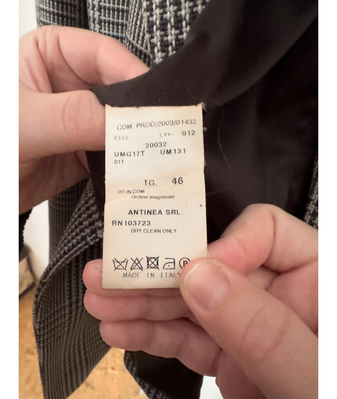 ARMANI COLLEZIONI Черный шерстяной жакет/пиджак, фото 4