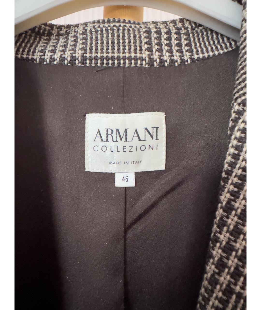 ARMANI COLLEZIONI Черный шерстяной жакет/пиджак, фото 3