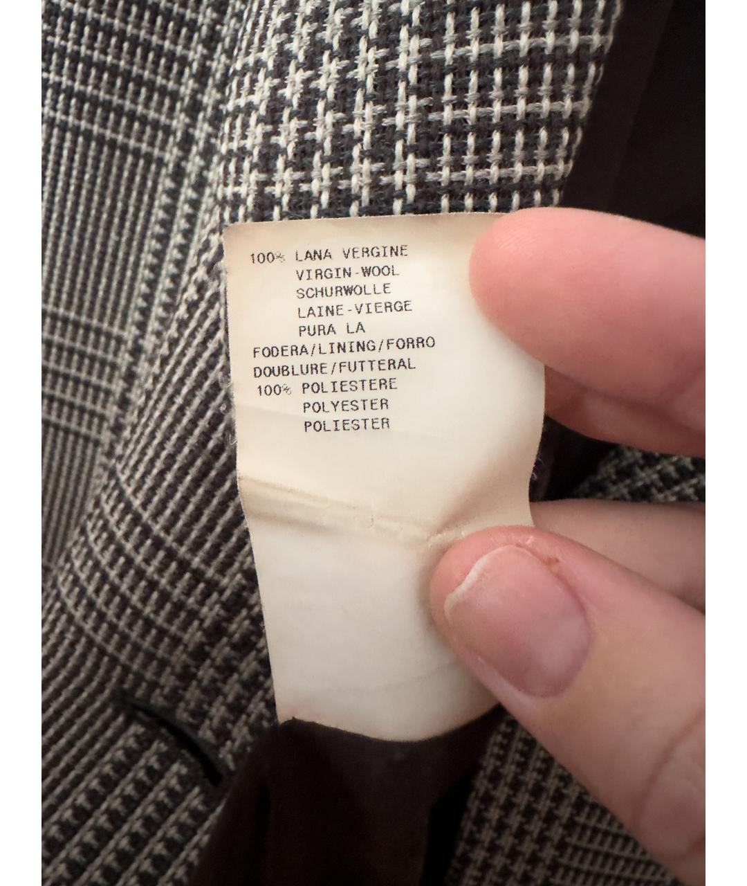ARMANI COLLEZIONI Черный шерстяной жакет/пиджак, фото 5