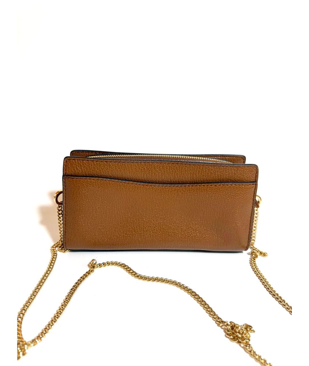 MICHAEL KORS Коричневая кожаная сумка через плечо, фото 3