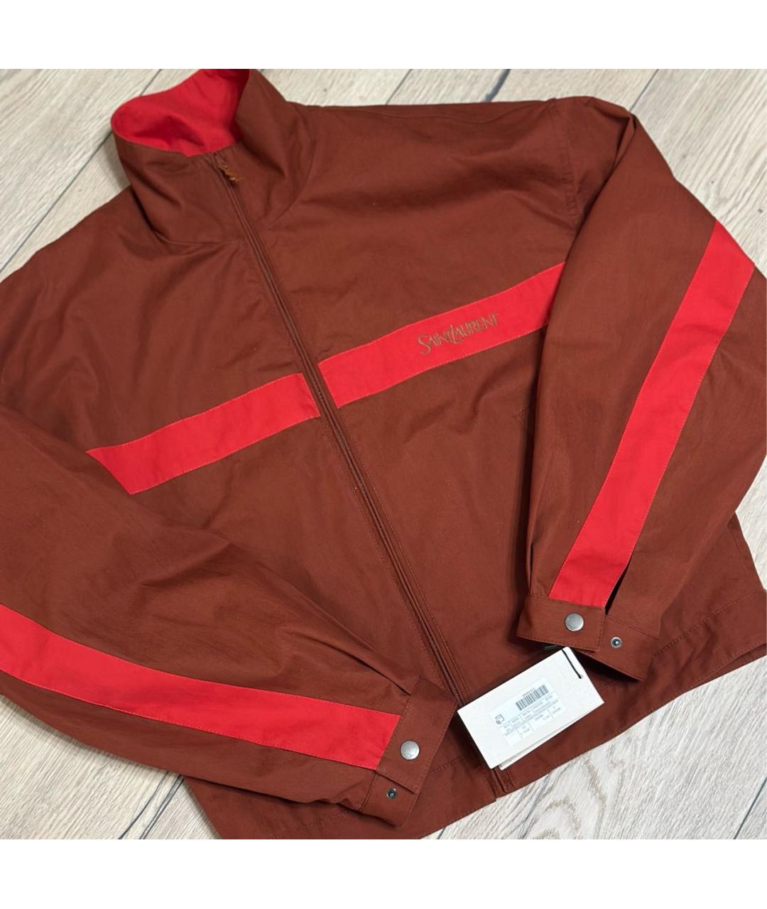 SAINT LAURENT Бордовая куртка, фото 3