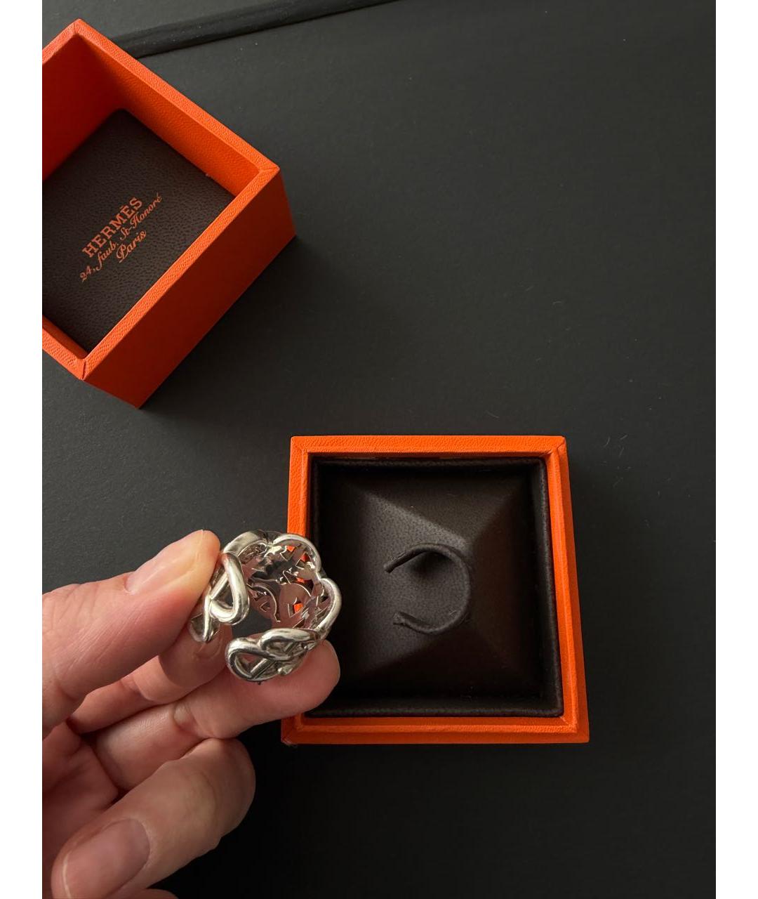 HERMES Серебряное серебряное кольцо, фото 5