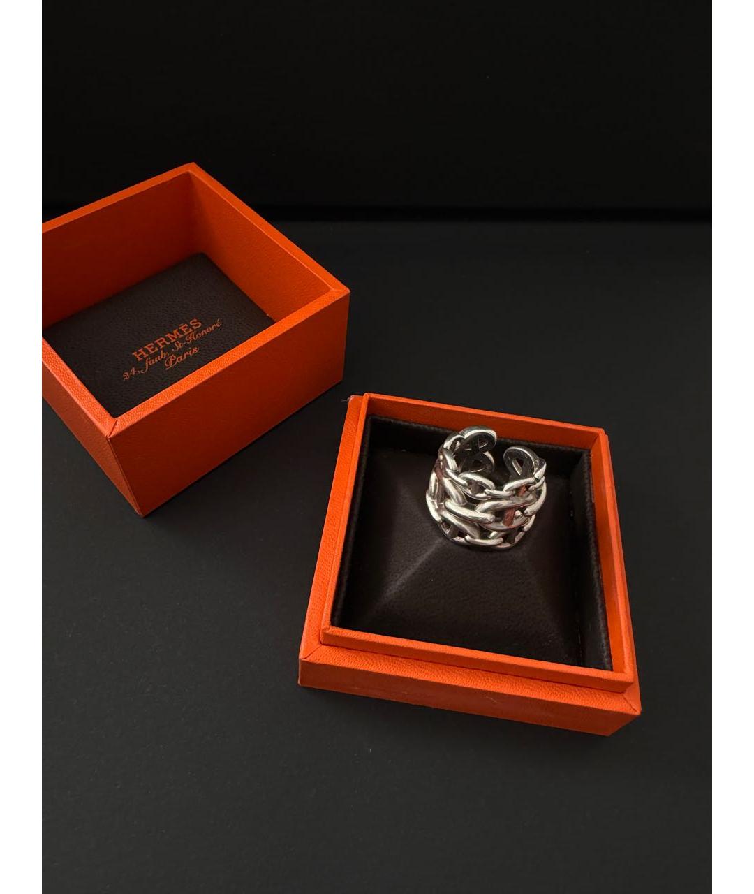 HERMES Серебряное серебряное кольцо, фото 2