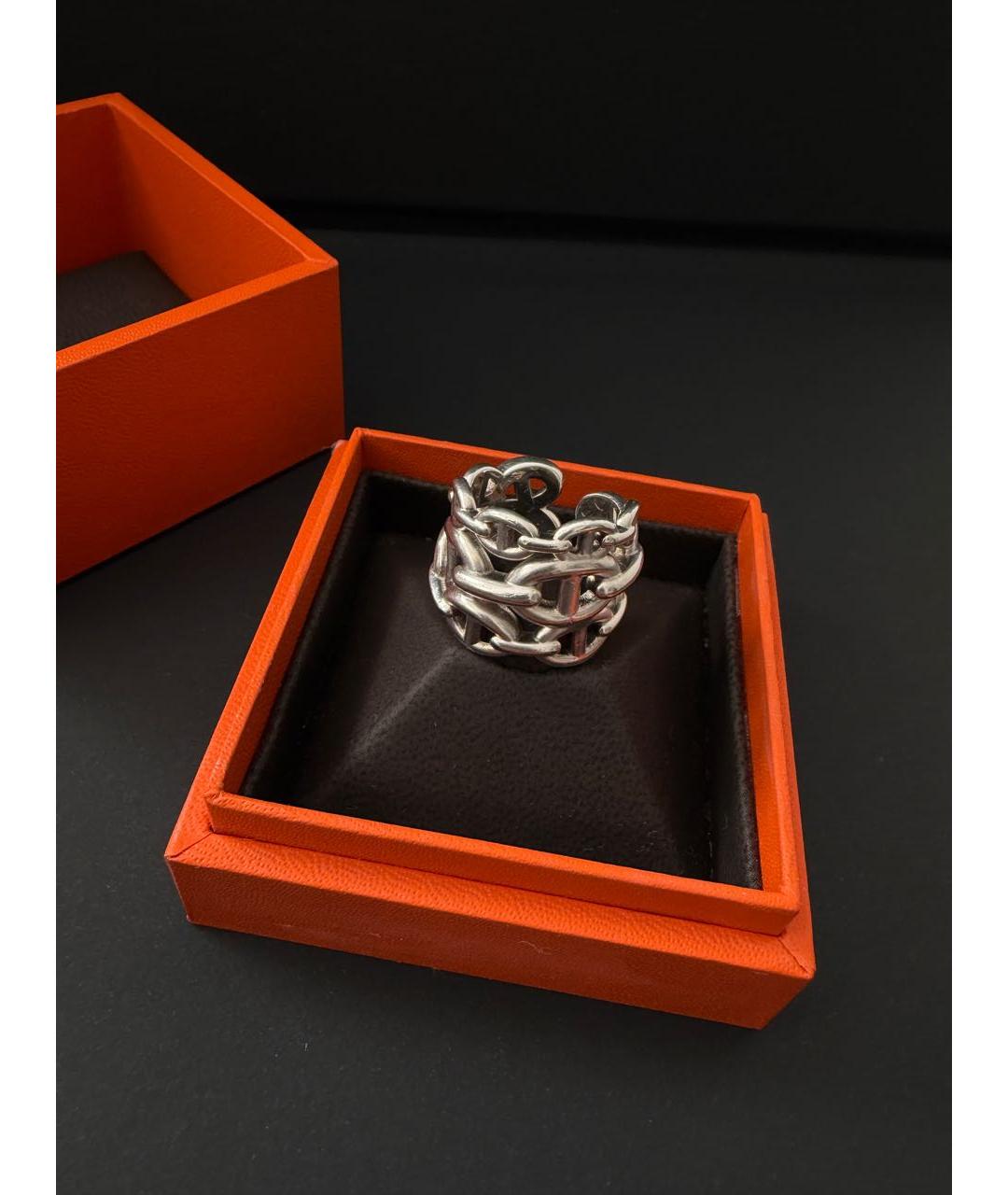 HERMES Серебряное серебряное кольцо, фото 8