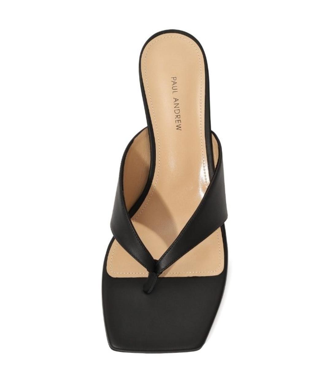 PAUL ANDREW Черные кожаные мюли, фото 3