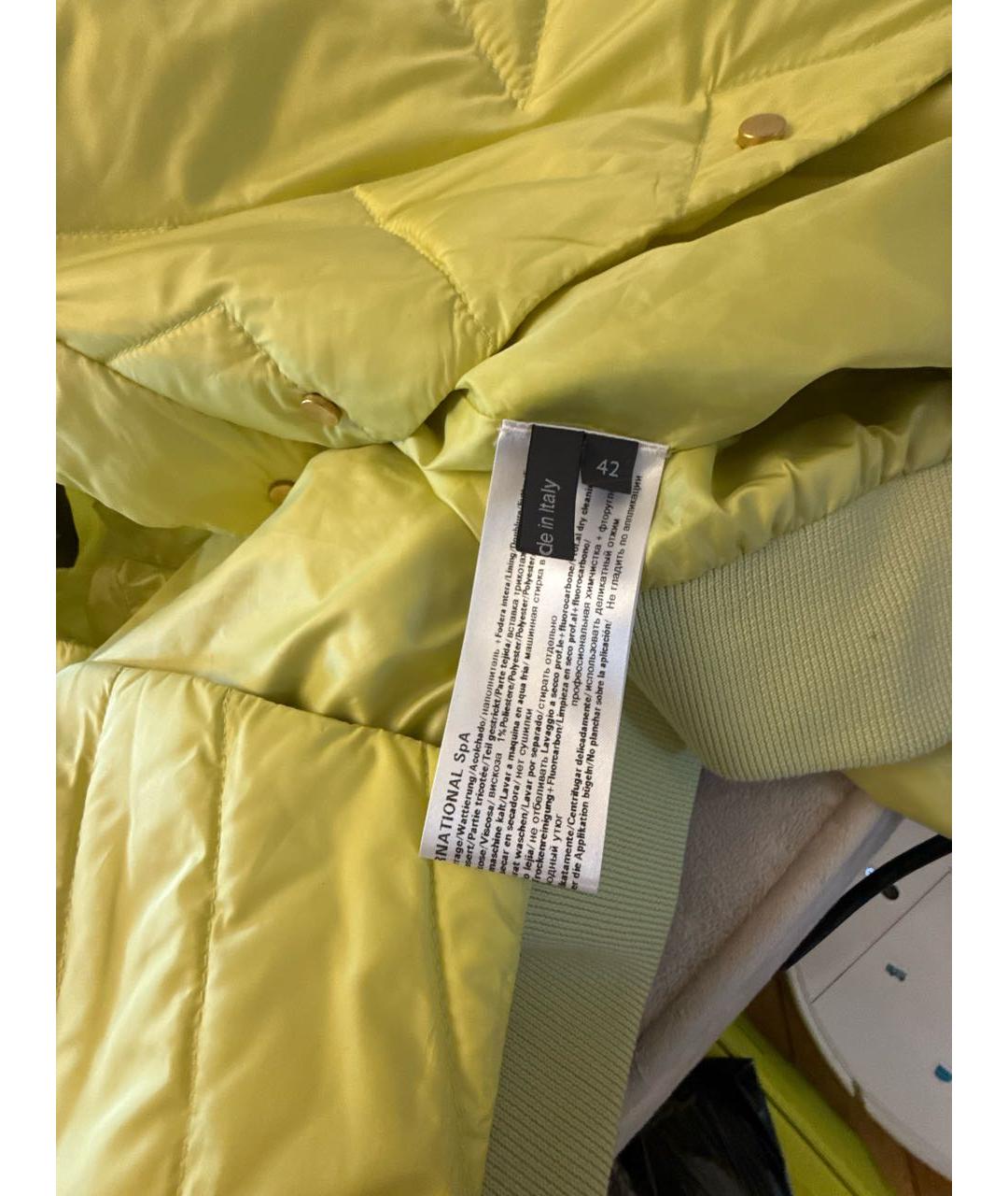 LORENA ANTONIAZZI Желтая полиэстеровая куртка, фото 6