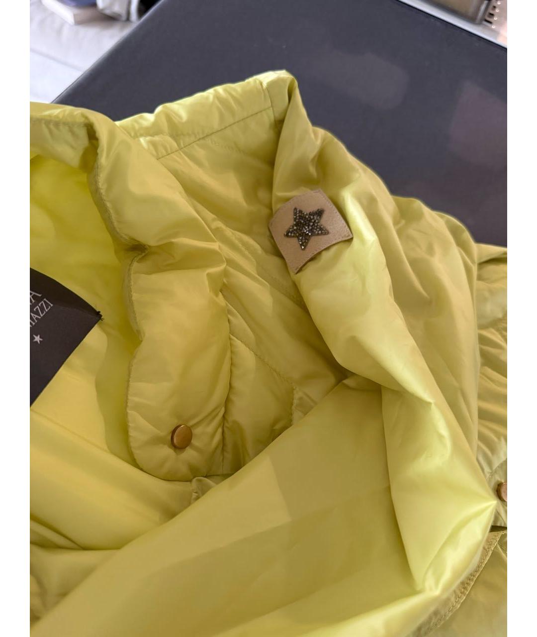LORENA ANTONIAZZI Желтая полиэстеровая куртка, фото 4