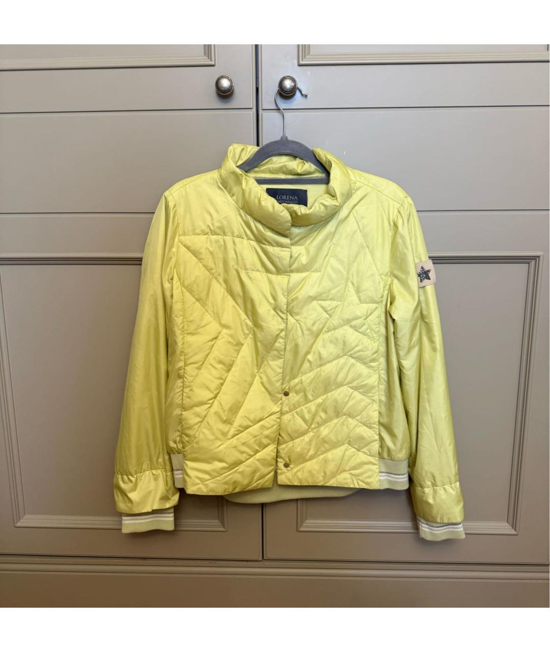LORENA ANTONIAZZI Желтая полиэстеровая куртка, фото 7