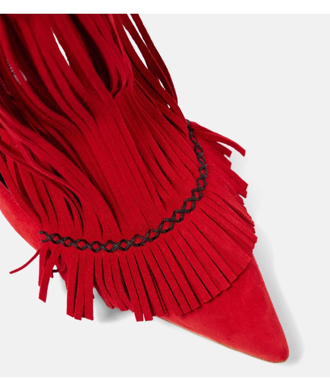 MANOLO BLAHNIK Красные замшевые туфли, фото 6