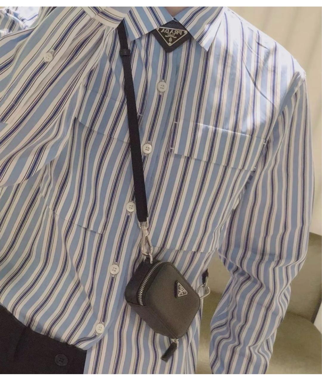 PRADA Черная кожаная сумка через плечо, фото 8