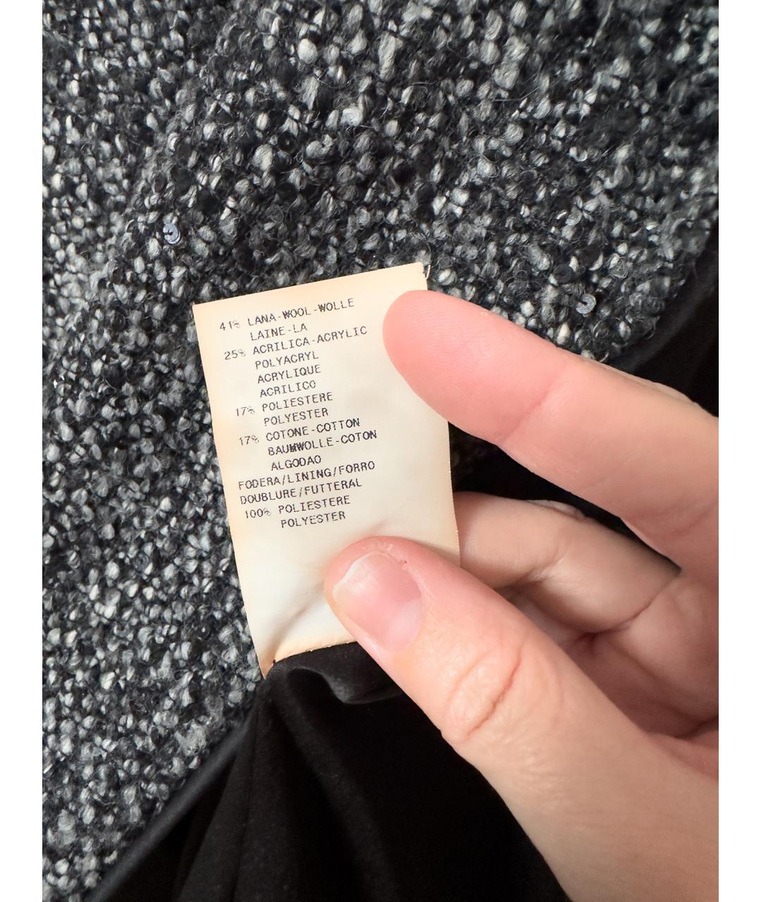 ARMANI COLLEZIONI Серый шерстяной жакет/пиджак, фото 5