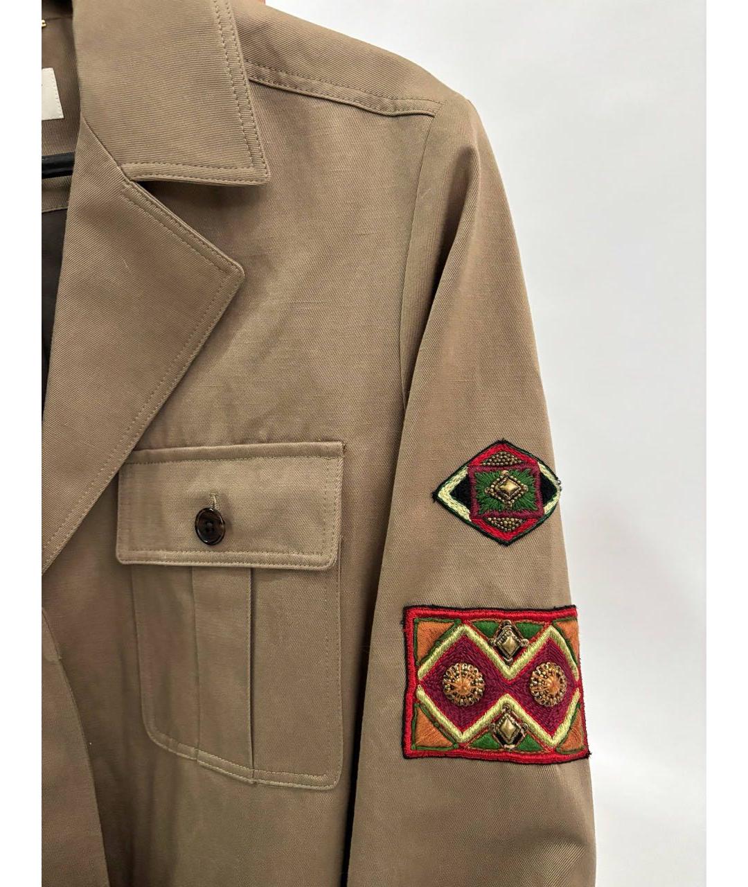 SAINT LAURENT Хаки хлопковый жакет/пиджак, фото 6