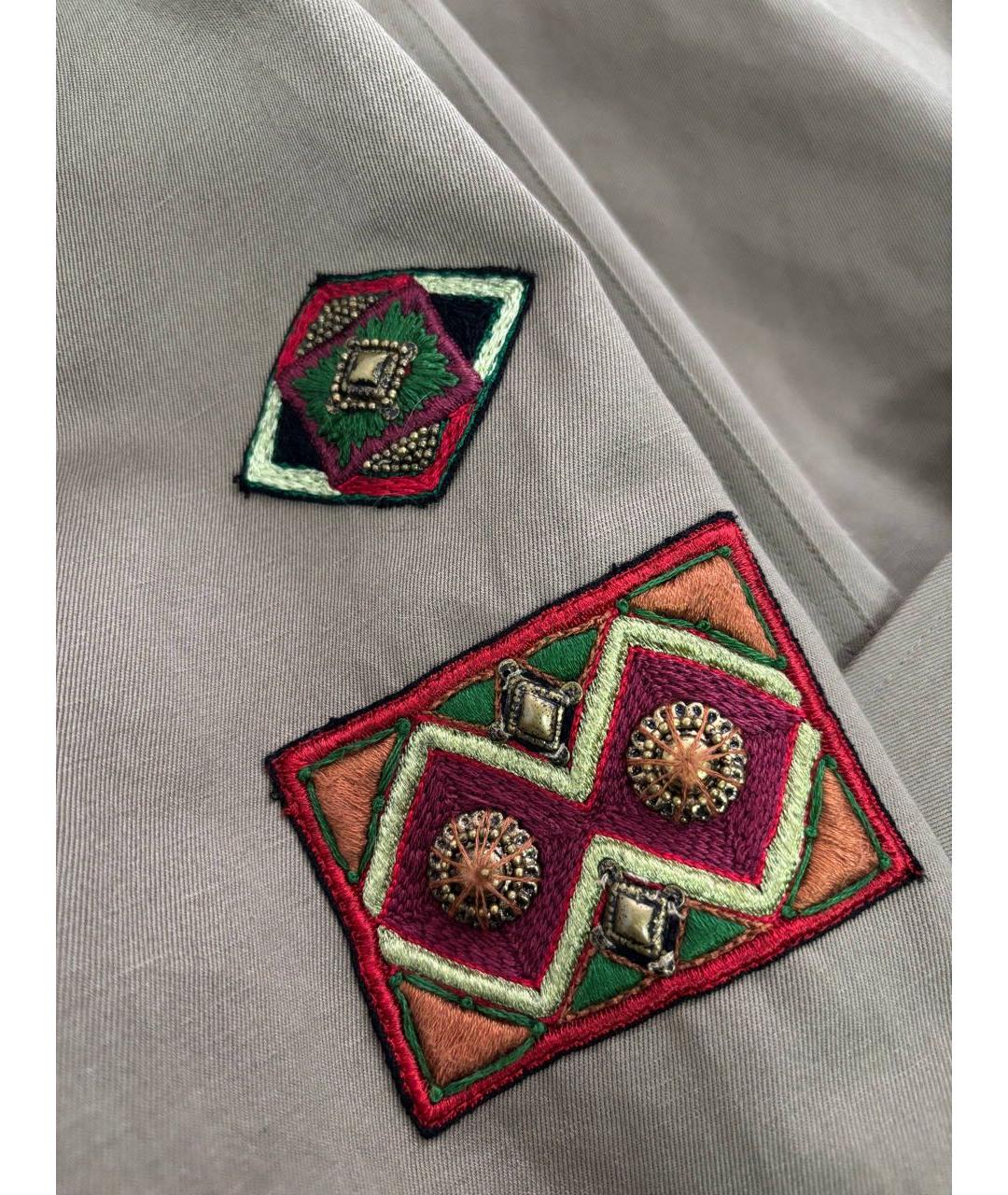 SAINT LAURENT Хаки хлопковый жакет/пиджак, фото 7