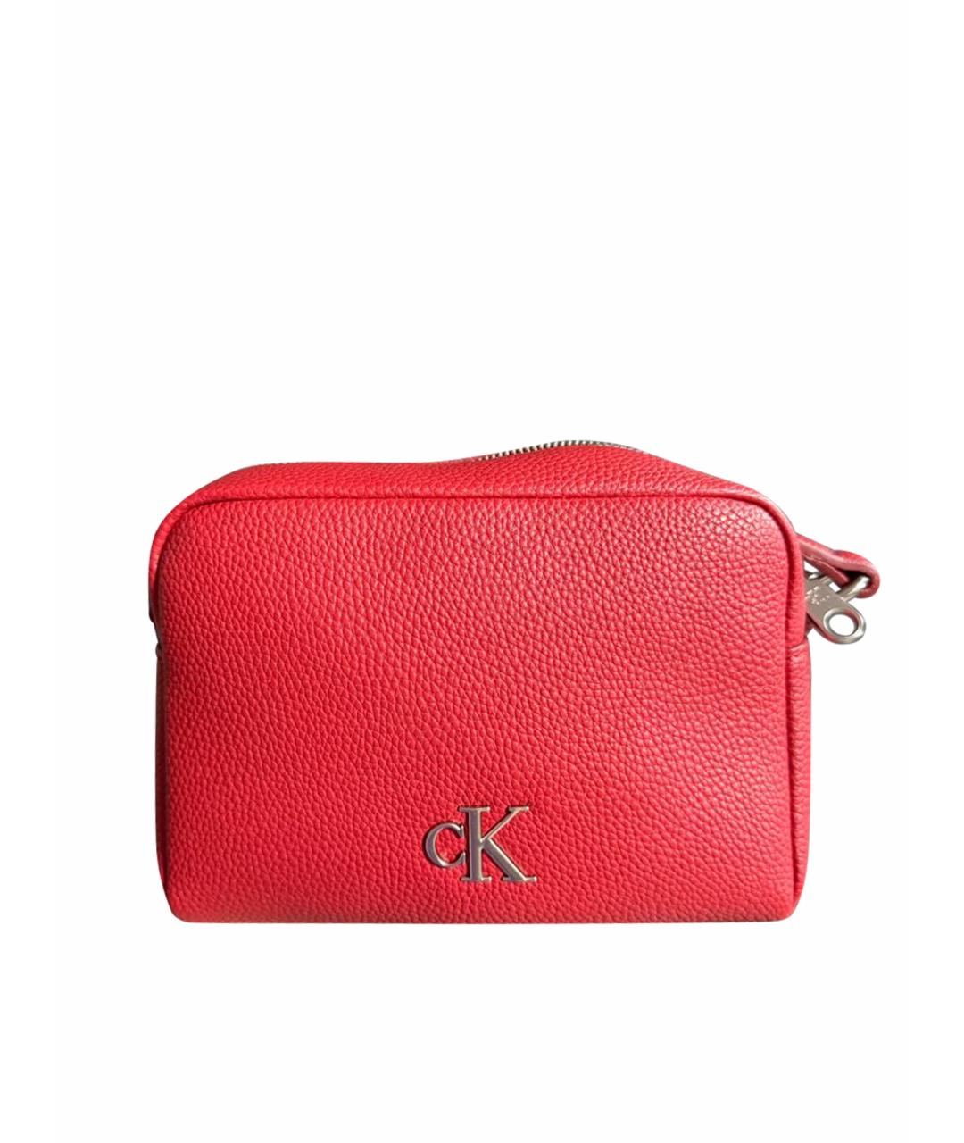 CALVIN KLEIN Красная сумка через плечо из искусственной кожи, фото 1