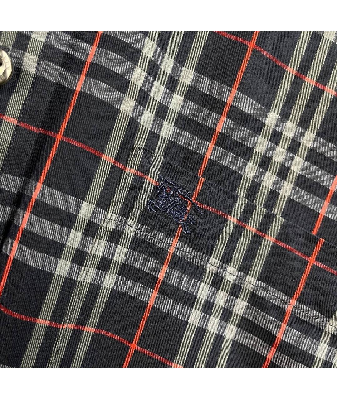 BURBERRY Синяя хлопковая классическая рубашка, фото 6