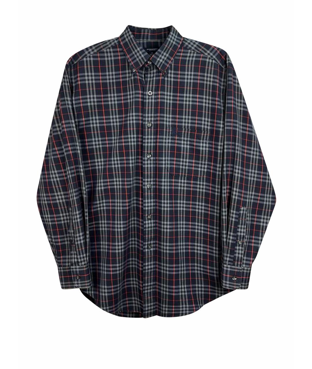 BURBERRY Синяя хлопковая классическая рубашка, фото 1