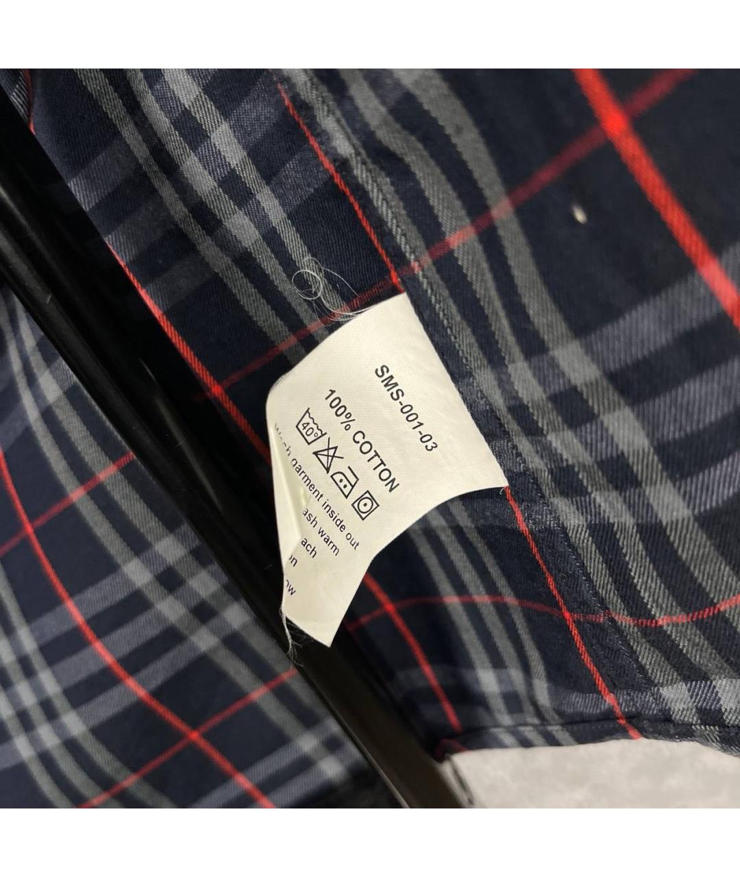 BURBERRY Синяя хлопковая классическая рубашка, фото 4